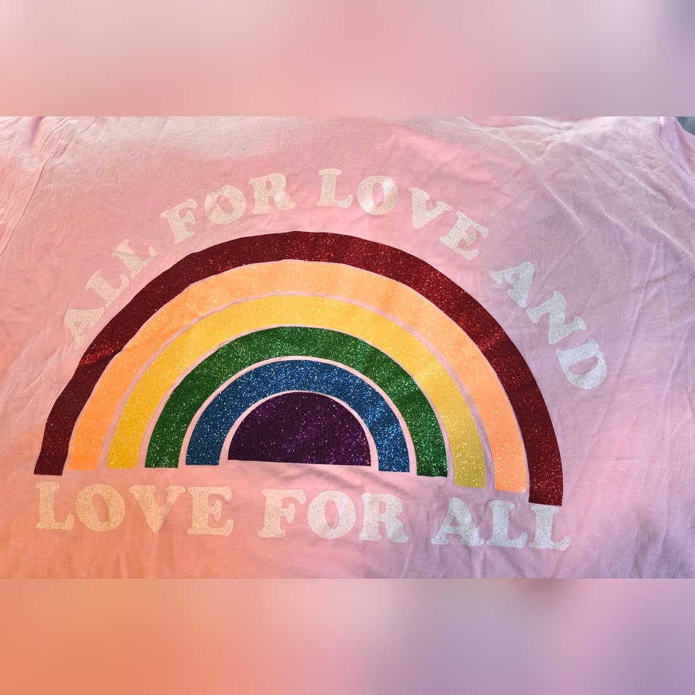 Colorful Glitter Rainbow T-Shirt
